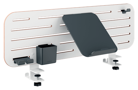Bureau organizer ophangbord Leitz Ergo 80x25cm groot met laptophouder wit