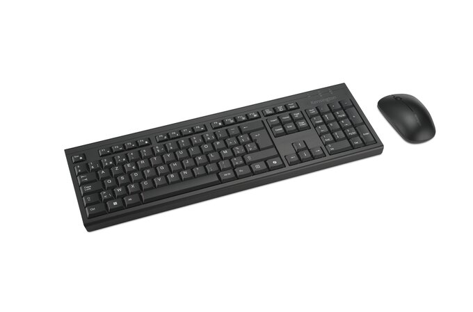 Deskset draadloos Kensington KM270 EQ oplaadbaar muis en toetsenbord zwart