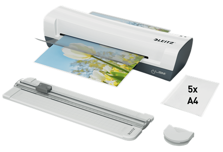 Lamineerset Leitz ILAM Home A4 wit-grijs