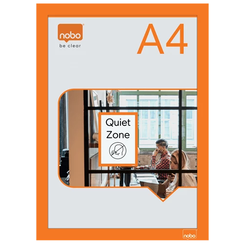 Ophangtas Nobo A4 zelfklevend oranje (2)