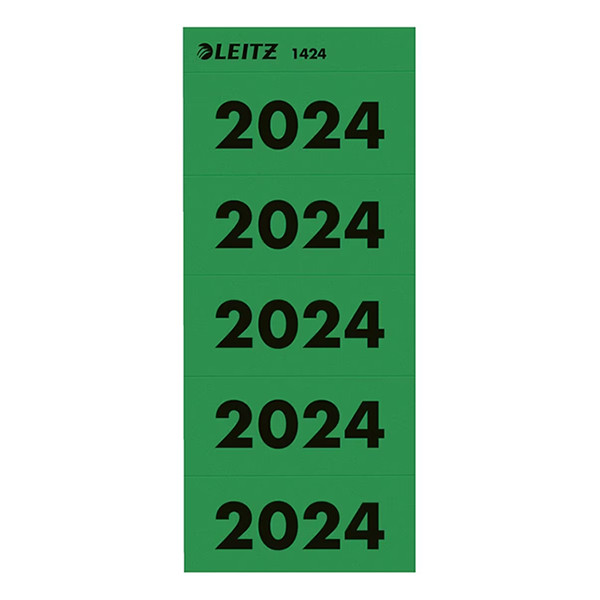 Rugetiket Leitz jaartal 2024 zelfklevend groen (100)