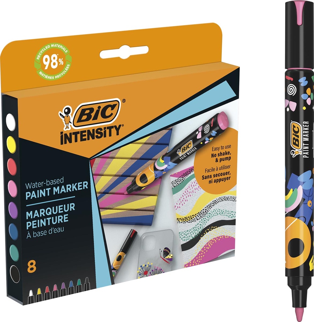 Paintmarker BIC Intensity levendige kleuren assorti (8)