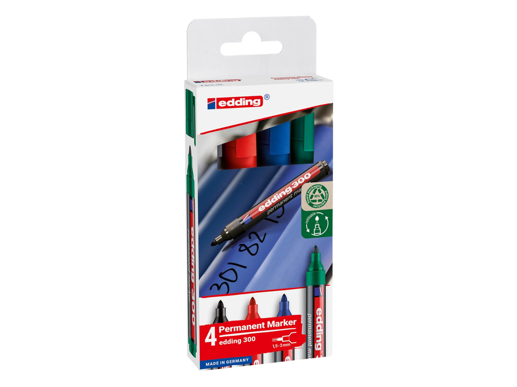 Permanent marker Edding E-300 assorti (4)