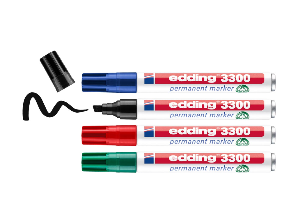 Permanent marker Edding E-3300 assorti (4)