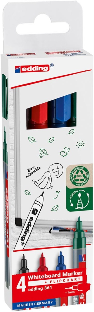 Whiteboard marker Edding E-361 assorti (4)