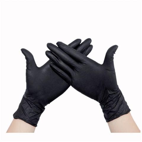 Handschoenen uit nitril large zwart (100)