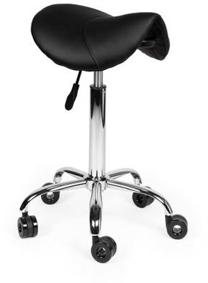 Zadelkruk zonder voetring zonder rugleuning standaard gasveer zwart