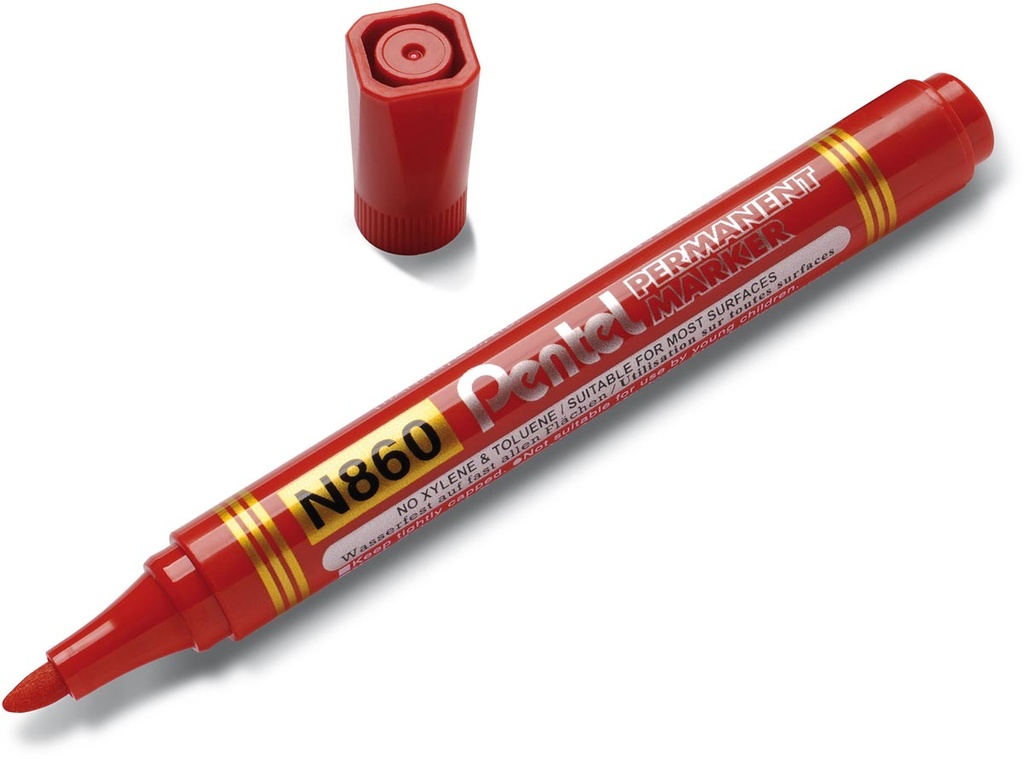Permanent marker Pentel N860-B rood