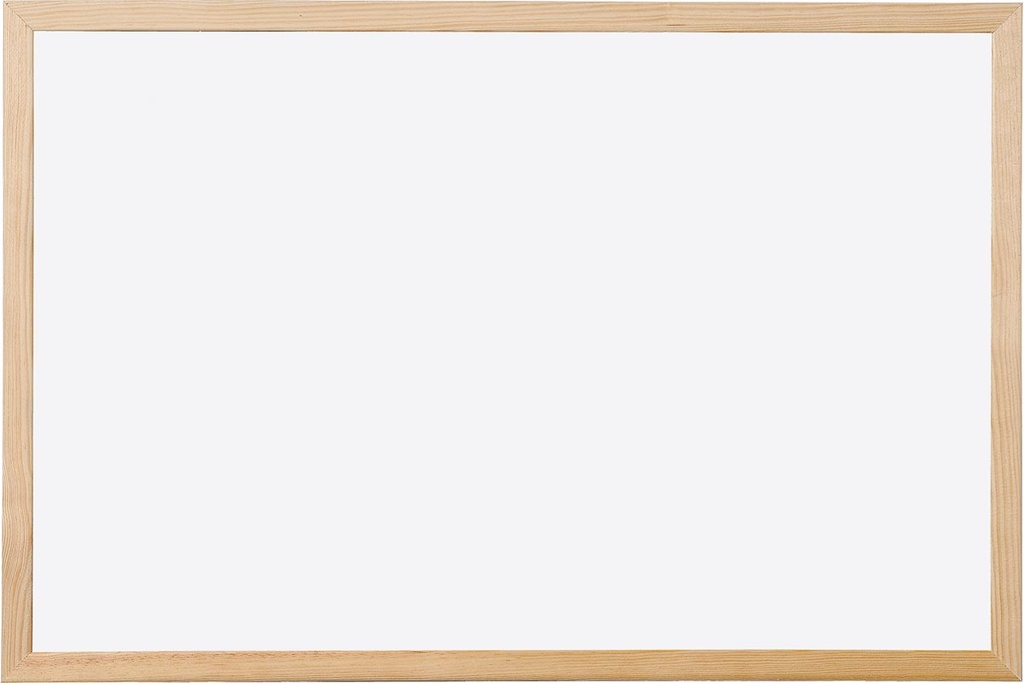 Whiteboard Q-Connect melamine met houten frame 90x120cm