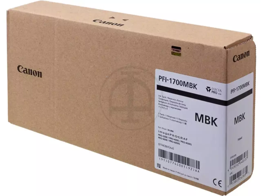 Cartridge Canon Inkjet PFI-1700 imagePROGRAF iPF2000 700ml MBK