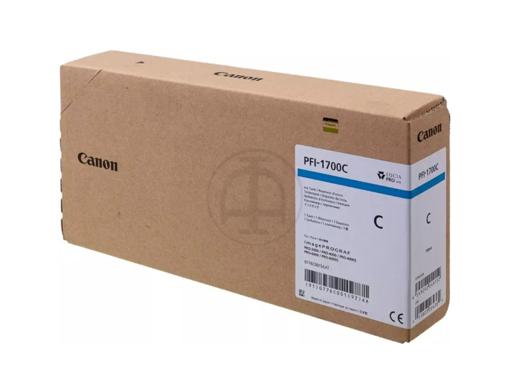 Cartridge Canon Inkjet PFI-1700 imagePROGRAF iPF2000 700ml CY