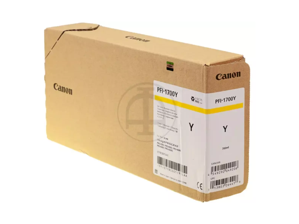 Cartridge Canon Inkjet PFI-1700 imagePROGRAF iPF2000 700ml YEL