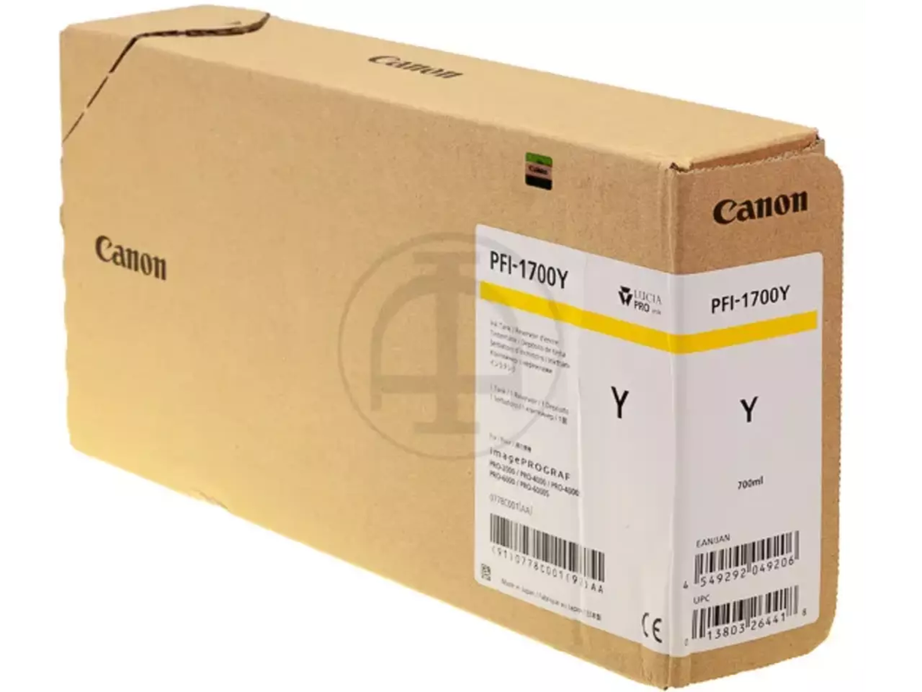 Cartridge Canon Inkjet PFI-1700 imagePROGRAF iPF2000 700ml YEL