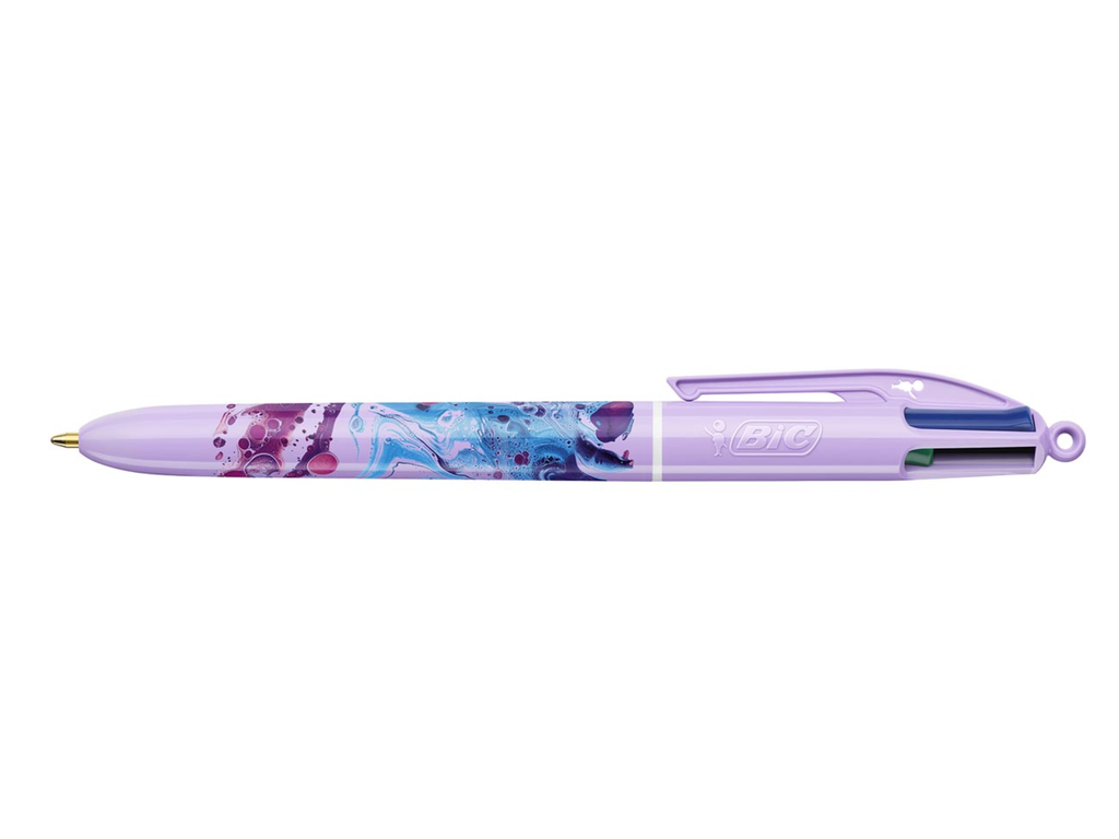 Balpen Bic 4 Colours Hydro Purple medium punt paars