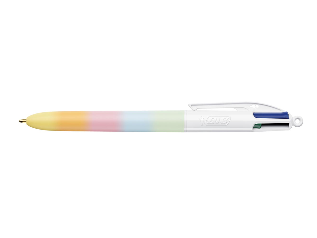Balpen Bic 4 Colours Rainbow sweet medium punt pastel assorti
