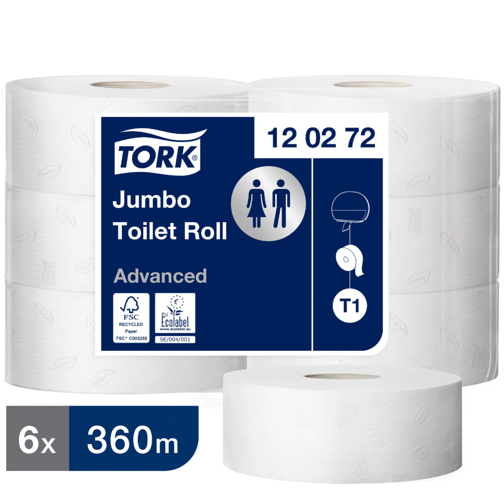 Toiletpapier Tork Advanced Jumbo T1 2-laags 360m (6)