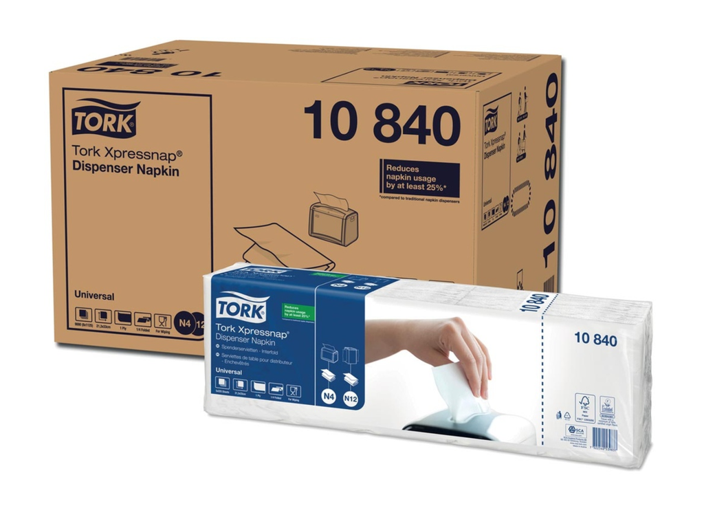 Servet Tork Xpressnap universal N4 1-laags wit (1125)