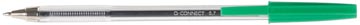 Balpen Q-Connect met dop medium punt 0,7mm groen (50)
