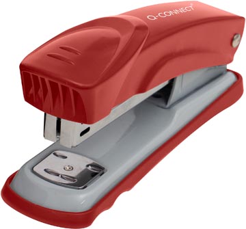 Nietmachine Q-Connect metaal half strip 25vel rood