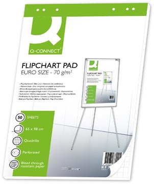 Papierblok voor flipchart Q-Connect 65x98cm 70gr 50vel geruit