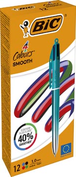 Balpen BIC 4 Colours Smooth Gradiant medium punt groen