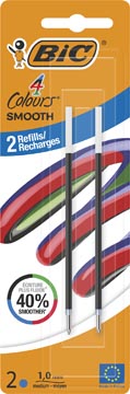 Balpenvulling BIC 4 Colours Smooth blauwe inkt medium punt (2)