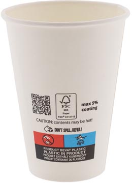 Drinkbeker Conpax karton 180ml wit (100)