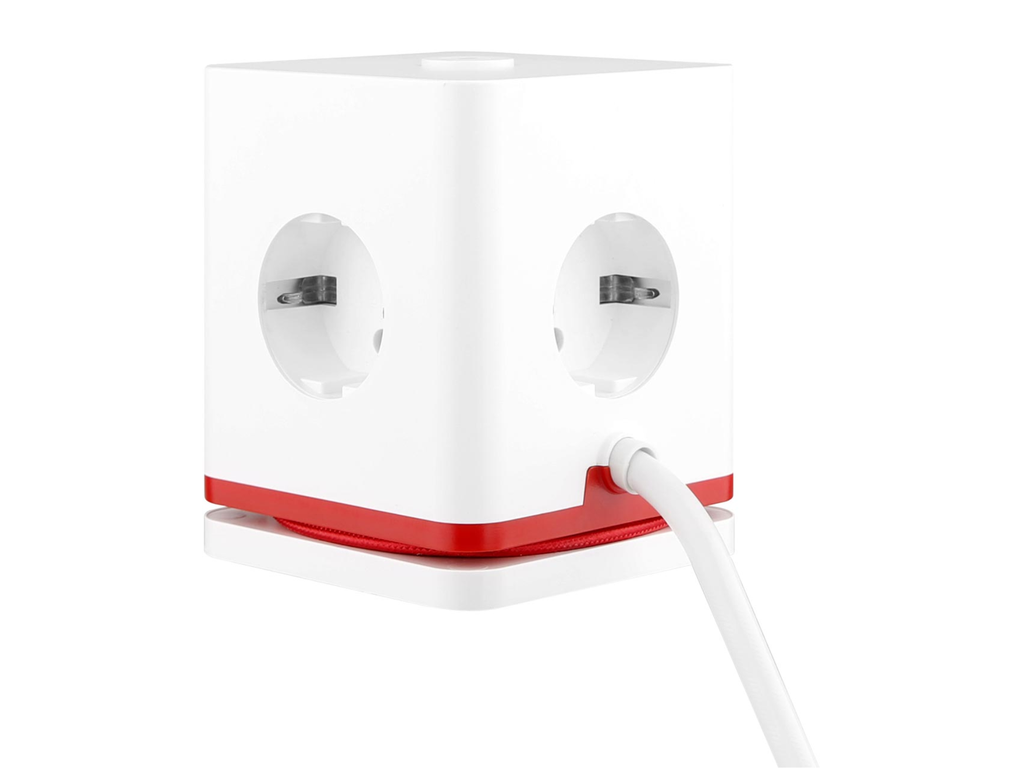 Contactdoos IOIO SW1000 3 stopcontacten en 3 USB-poorten kubus wit