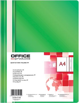 Snelhechtmap Office Products A4 groen