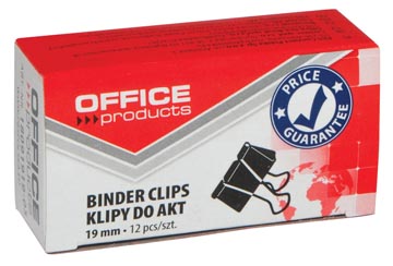 Foldbackclip Office Products 19mm zwart (12)