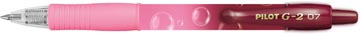 Gelroller Pilot G-2 Bubble blauwe inkt medium punt 0,7mm roze