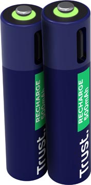 Batterij Trust USB-C AAA herlaadbaar (2)