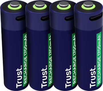Batterij Trust USB-C AA herlaadbaar (4)