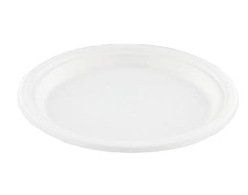 Bord Conpax suikerriet Ø23cm wit (50)