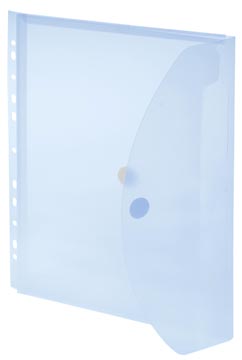 Geperforeerde documentmap Foldersys A4 transparant blauw