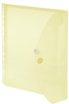 Geperforeerde documentmap Foldersys A4 transparant geel