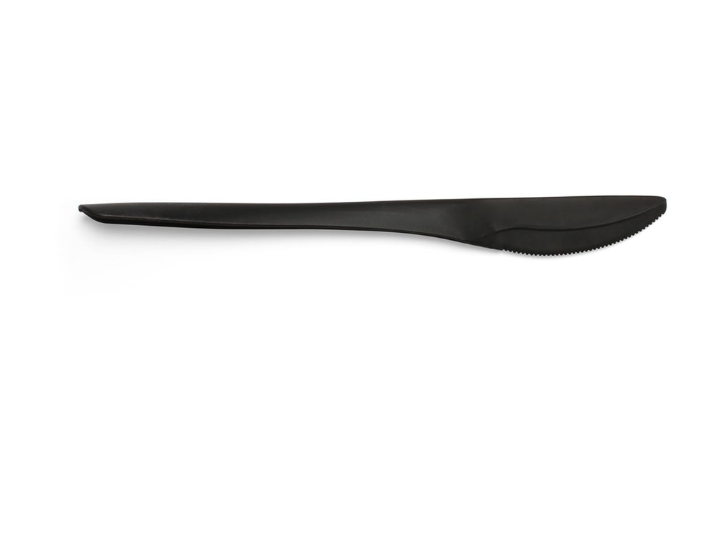 Mes herbruikbaar Conpax Folia CPLA 19cm zwart (50)