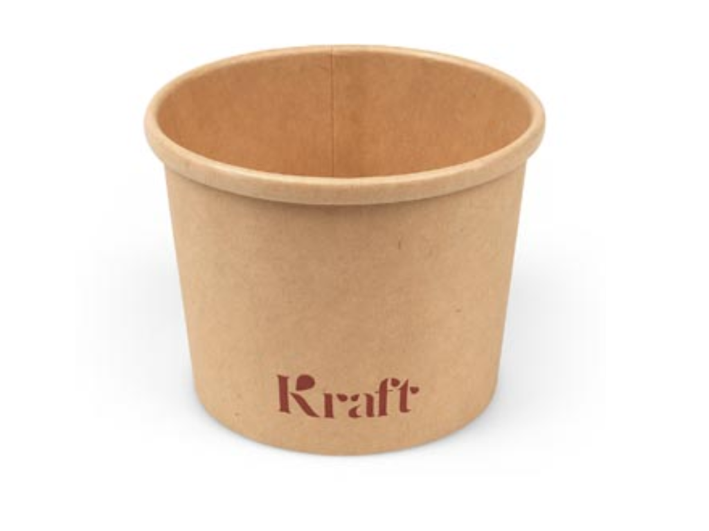 Soepbekers Conpax karton 350ml bruine kraft (25)