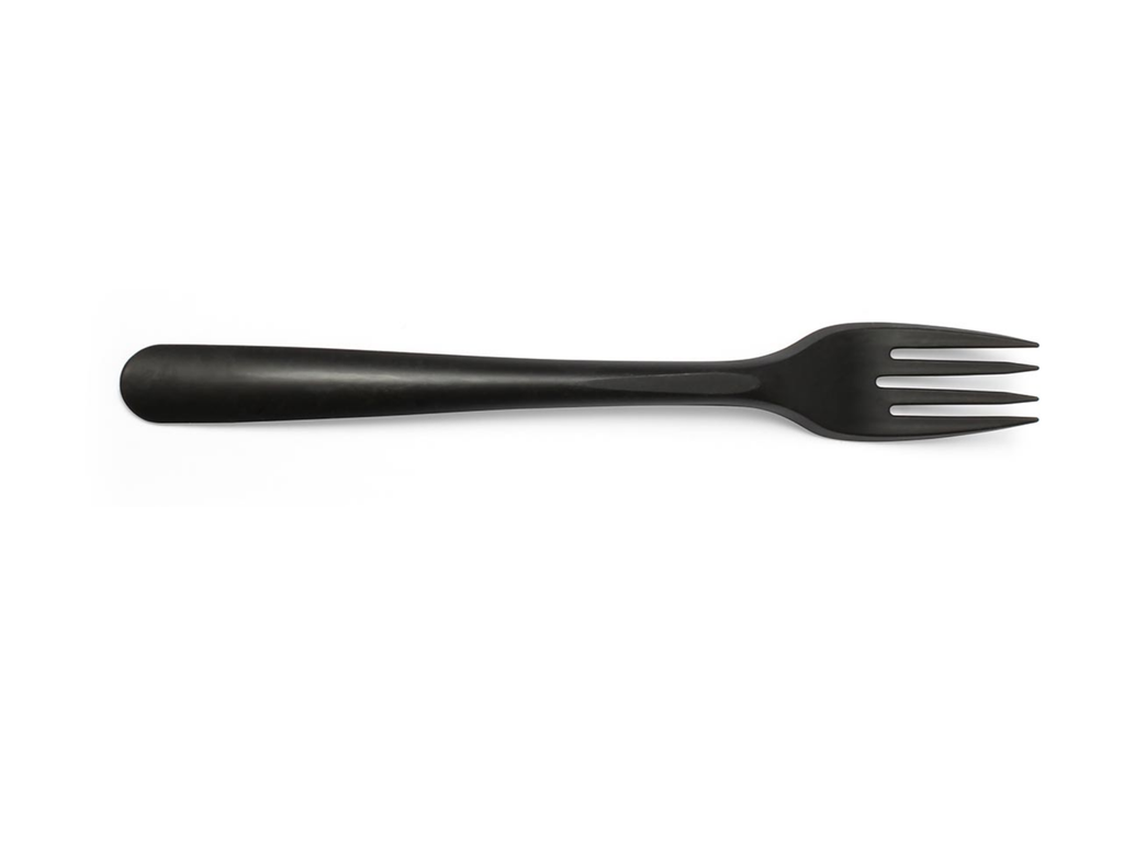 Vork herbruikbaar Conpax Folia CPLA 19cm zwart (50)