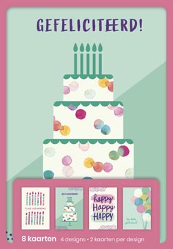 Wenskaarten Hallmark 'gefeliciteerd' (8)