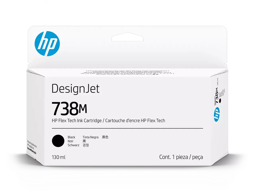 Cartridge HP DesignJet 738M Flex Tech 130ml BK 