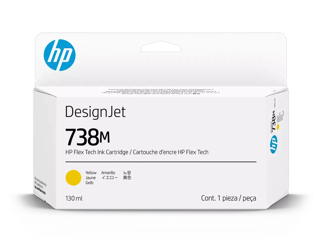 Cartridge HP DesignJet 738M Flex Tech 130ml YEL