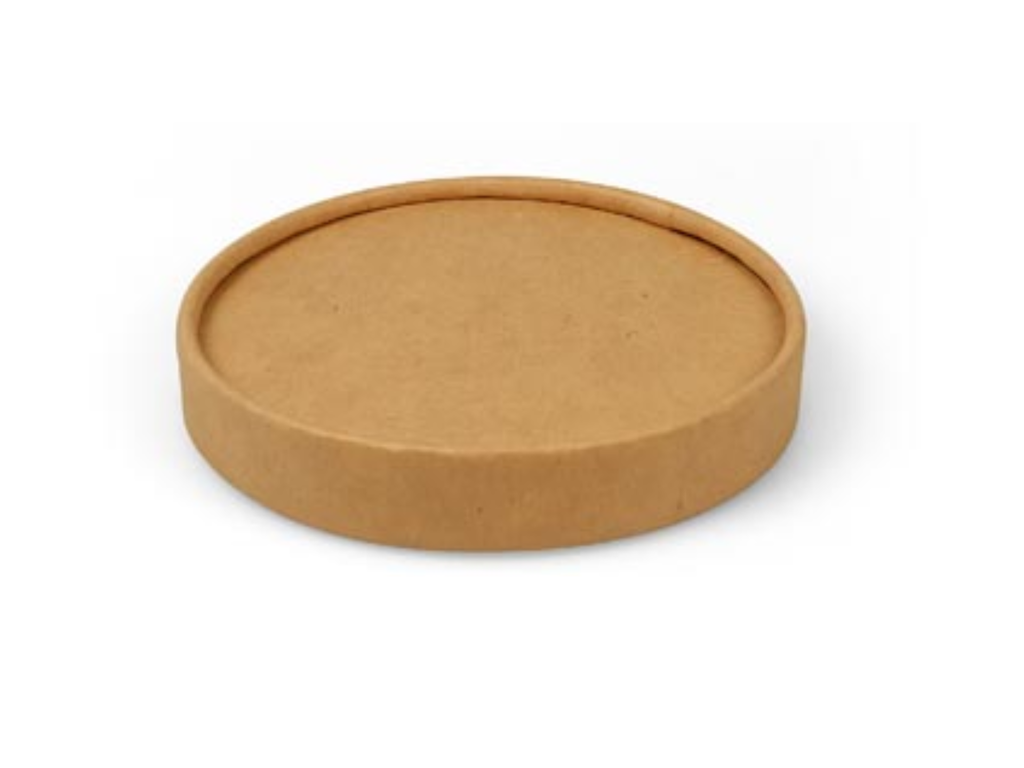Deksel voor soepbeker Conpax karton kraft Ø9,8cm bruin (25)