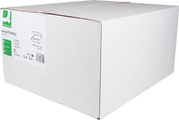 Handdoeken Q-Connect papier 100% cellulose 21x24cm V-vouw 2-laags 200vel wit (16)