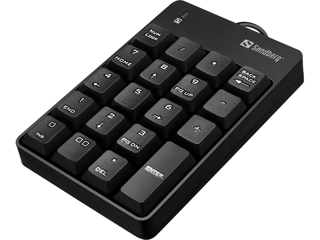Numeriek toetsenbord Sandberg USB met draad zwart (630-07)