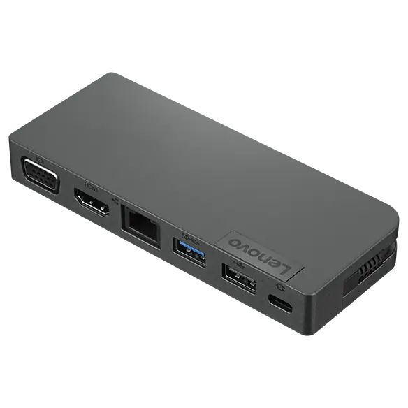 USB-Hub Lenovo Travel Hub USB-C Dock Dockingstation grijs