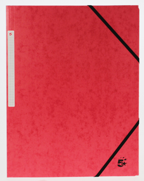 Elastomap Pergamy 3 kleppen karton A4 450gr rood