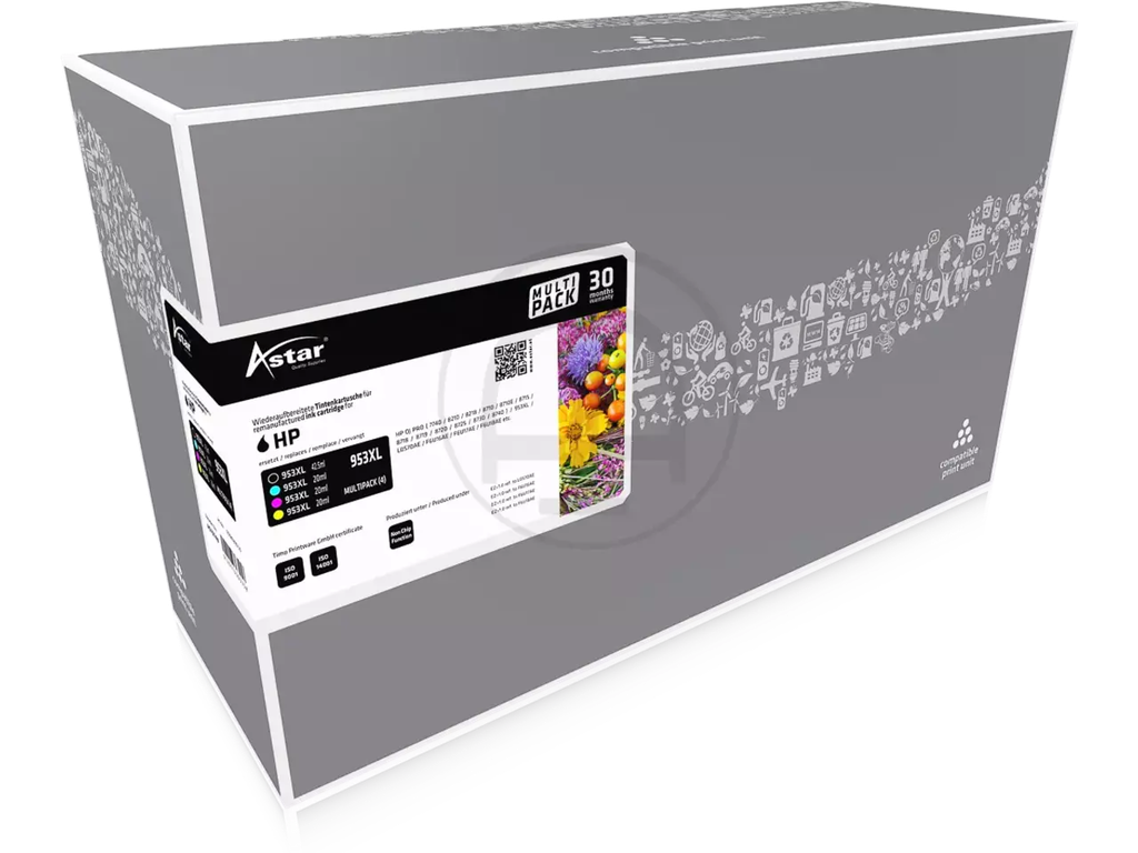 Inkt Astar voor HP 6ZC69A - 953XL VALUE PACK BK/COL