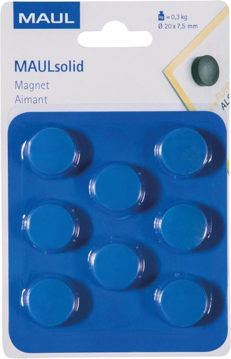 [TIM-6165235] Magneet Maul MaulSolid Ø20mm (8) (blauw)