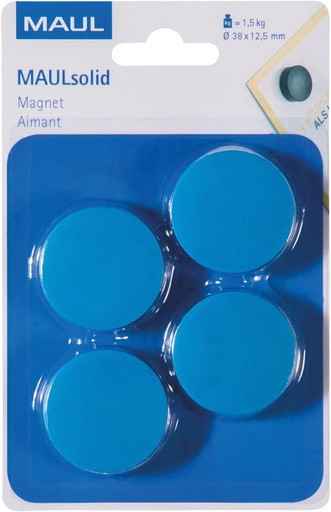 [TIM-6165635] Magneet Maul MaulSolid Ø38mm (4) (blauw)